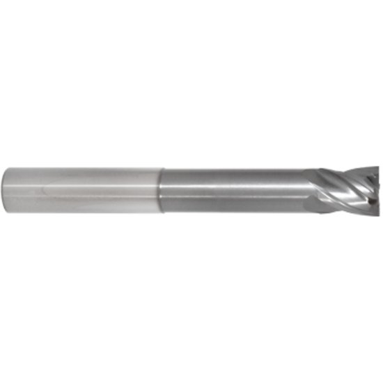 Picture of Gorilla Mill Gmnr38F41.125	 Dia 3/8" Sh 0.3750 Loc 0.50 Oal 4.00 End Mill Standard Flute Variable Helix Carbide Tialn Single End Square Sharp